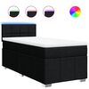 vidaXL Posteľn&yacute; r&aacute;m boxspring s matracom čierny 90x190 cm l&aacute;tka