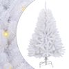 vidaXL Umel&yacute; vianočn&yacute; stromček 150 LED PVC a oceľ Biela