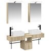 vidaXL Set kabinetov do k&uacute;peľne 5 pcs Dub sonoma 50 x 14,5 x 70 cm