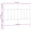 vidaXL Kovov&eacute; n&aacute;hradn&eacute; čelo postele, biele 120 cm