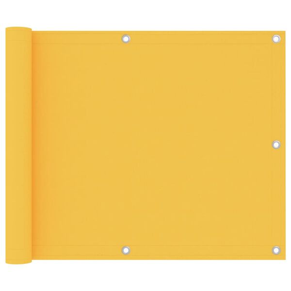 vidaXL Balk&oacute;nov&aacute; mark&iacute;za, žlt&aacute; 75x600 cm, oxfordsk&aacute; l&aacute;tka