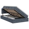 vidaXL LED &uacute;ložn&aacute; posteľ s matracom Tmavosiv&aacute; 120 x 200 cm Zamat