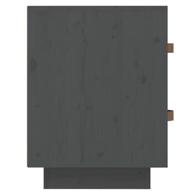 vidaXL Nočný stolík sivý 40x34x45 cm masívne borovicové drevo