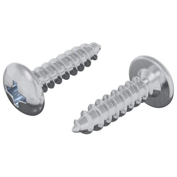 vidaXL Skrutka 2 pcs Strieborn&aacute; M4 x 16 mm Oceľ