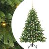 vidaXL Umel&yacute; vianočn&yacute; stromček s 150 LED-i Zelen&aacute; 120 cm PE a PVC
