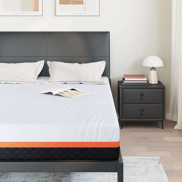 vidaXL Matrac Biela a šedá 140 x 190 cm Pena