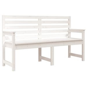 vidaXL Z&aacute;hradn&aacute; lavica biela 159,5x48x91,5 cm mas&iacute;vna borovica