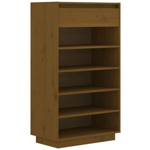 vidaXL Skrinka na top&aacute;nky medovo-hned&aacute; 60x34x105 cm mas&iacute;vna borovica