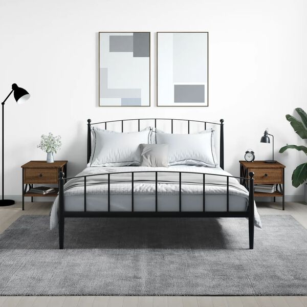 vidaXL Nočné stolíky 2 ks hnedý dub 40x42x45 cm kompozitné drevo