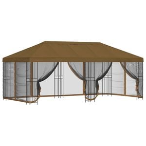vidaXL Alt&aacute;nok so stenami 6 x 3 m Sivohned&aacute; Polyester a oceľ 190 gsm
