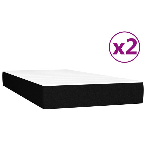 vidaXL Boxspring posteľ s matracom čierna 200x200 cm l&aacute;tka