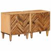 vidaXL Nočn&yacute; stol&iacute;k 2 pcs Hned&aacute; 40 x 33,5 x 46 cm Mas&iacute;vne mango drevo