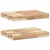 vidaXL Pl&aacute;vaj&uacute;ce police 2 ks 60x30x4 cm neo&scaron;etren&eacute; mas&iacute;vne drevo ak&aacute;cia