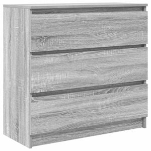 vidaXL Komoda siv&yacute; dub sonoma 80x35x76 cm spracovan&eacute; drevo