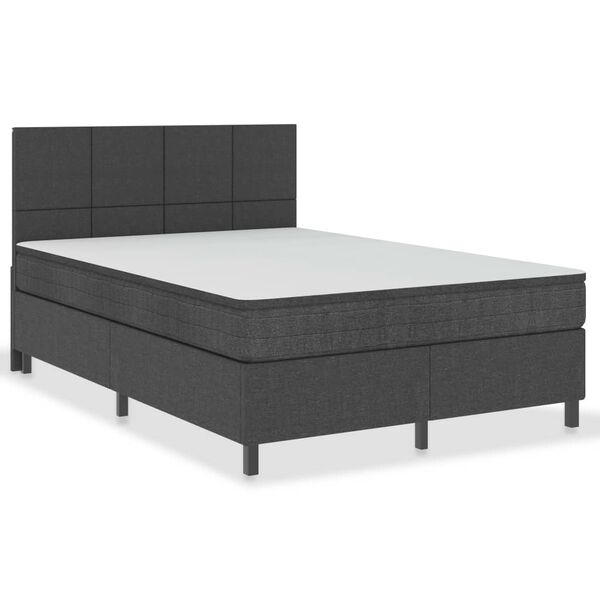 vidaXL Posteľ boxspring tmavošedá látková 160x200 cm