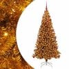 vidaXL Vianočn&yacute; stromček s 300 LED-i so stojanom Zlat&aacute; 180 cm PET