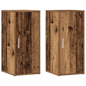 vidaXL Skrinky na top&aacute;nky 2 ks star&eacute; drevo 32x35x70 cm drevotrieska