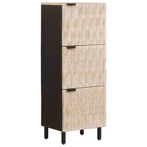 vidaXL Highboard s dverami Biele um&yacute;vanie dokončenie 40 x 33 x 110 cm
