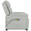 vidaXL Zdvíhacie masážne kreslo bledosivé zamat