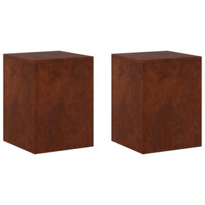 vidaXL Stojan na rastliny 2 pcs Hrdzav&yacute; 30 x 30 x 40 cm
