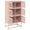 vidaXL Highboard Pink 68x39x123 cm Oceľ