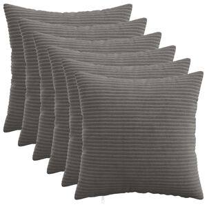 vidaXL Poťah na podložku 6 pcs HEERLEN Tmavosiv&aacute; 30 x 30 cm man&scaron;estr
