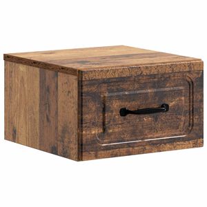 vidaXL N&aacute;stenn&aacute; nočn&aacute; skrinka N&aacute;stenn&yacute; Star&eacute; drevo 34,5 x 33 x 20 cm