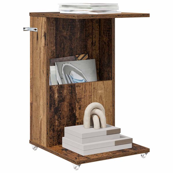 vidaXL Bočn&yacute; st&ocirc;l Star&eacute; drevo 40 x 35 x 60 cm Kompozitn&eacute; drevo