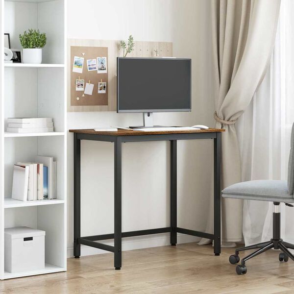 vidaXL st&ocirc;l Dymov&aacute; dub 100 x 50 x 76,5 cm Inžinierske drevo a oceľ