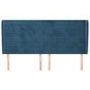vidaXL Čelo postele so z&aacute;hybmi tmavomodr&aacute; 203x23x118/128 cm zamat