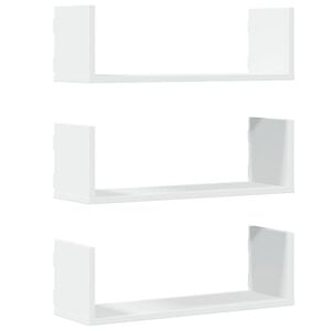vidaXL N&aacute;stenn&eacute; police 3 ks, biele 58x18x18 cm, kompozitn&eacute; drevo