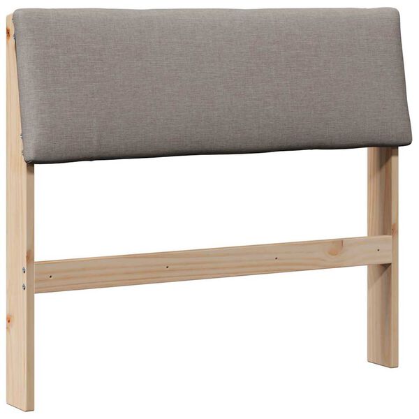 vidaXL Čal&uacute;nen&eacute; čelo postele Sivohned&aacute; 100 cm Mas&iacute;vne borovicov&eacute; drevo