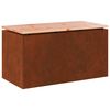 vidaXL Z&aacute;hradn&aacute; lavička 2 -Seater 80 x 40 x 43 cm Hrdzav&yacute; Obdĺžnikov&yacute;