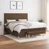 vidaXL Boxspring posteľ s matracom tmavohned&aacute; 180x200 cm l&aacute;tka