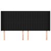 vidaXL Čelo postele so záhybmi čierne 163x16x118/128 cm látka