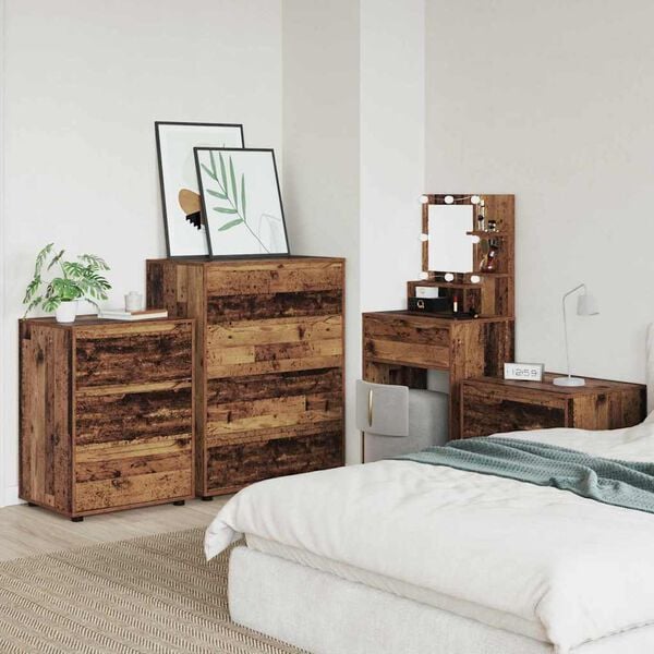 vidaXL &Uacute;ložn&eacute; skrine 2 pcs Star&eacute; drevo 80 x 48 x 105 cm