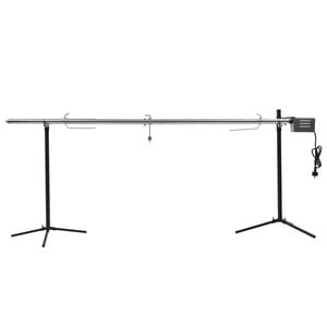 vidaXL Automatick&yacute; gril s motorom, nehrdzavej&uacute;ca oceľ 207x45x81 cm