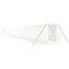 vidaXL F&oacute;liovn&iacute;k s oceľov&yacute;m r&aacute;mom biely 40 m&sup2; 20x2x2 m