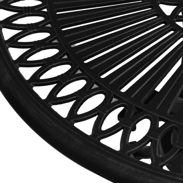 vidaXL Z&aacute;hradn&yacute; st&ocirc;l čierny 62x62x65 cm liaty hlin&iacute;k