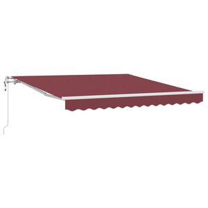 vidaXL Automaticky zaťahovacia mark&iacute;za burgundsk&aacute; 300x250 cm