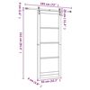 vidaXL Posuvné dvere ORKDAL Hnedá 83 x 232 cm Masívne borovicové drevo