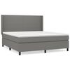 vidaXL Boxspring posteľ s matracom tmavosiv&aacute; 160x200 cm l&aacute;tka