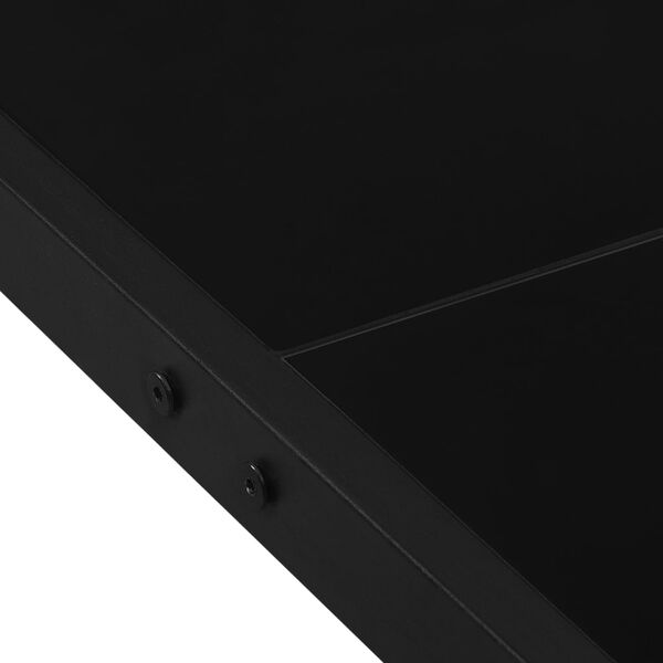 vidaXL Záhradný stôl 130x130x72 cm čierny oceľ a sklo