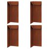 vidaXL Slim&aacute;kov&aacute; ohrada 4 pcs Hrdzav&yacute; 10 x 10 x 25 cm