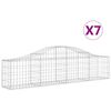 vidaXL Obl&uacute;kov&yacute; gabionov&yacute; k&ocirc;&scaron; 7 ks 200x30x40/60 cm pozinkovan&eacute; železo