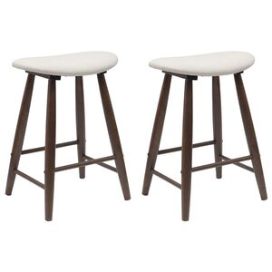 vidaXL Jed&aacute;lensk&eacute; stoličky 2 pcs Svetlohned&aacute; 46 x 37 x 63 cm