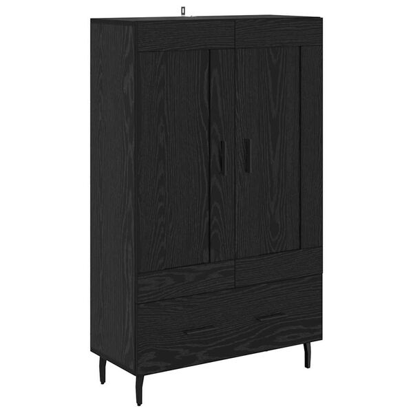 vidaXL Highboard Čierny dub 69,5 x 31 x 115 cm Kompozitn&eacute; drevo