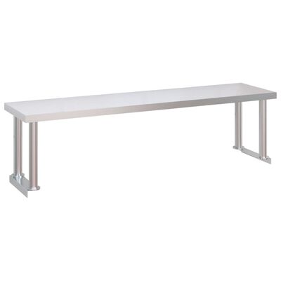 vidaXL Kuchynský pracovný stôl s policou 120x60x115 cm nehrdzav. oceľ