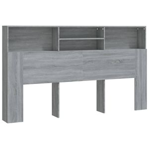 vidaXL Čelo postele so skrinkou siv&yacute; dub sonoma 180x19x103,5 cm