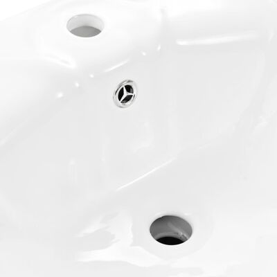 vidaXL Voľne stojace umývadlo s podstavcom keramické biele 580x510x200 mm